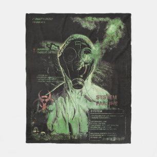 Bio-Waste - Techno-Dystopian Streetwear Design Fleece Deken