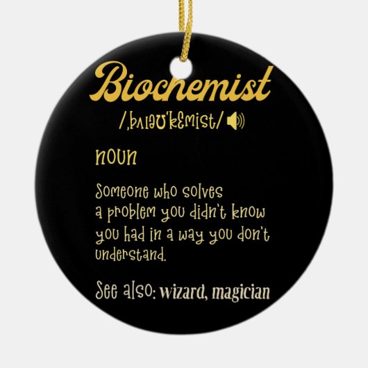 Biochemie Biochemist Noun Definition Keramisch Ornament (Voorkant)