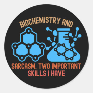 Biochemie Humor, Grappige Biochemie Ronde Sticker
