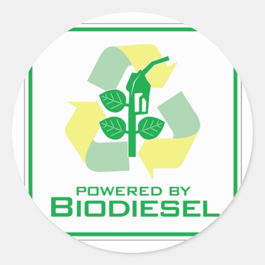 biodiesel ronde sticker (Voorkant)