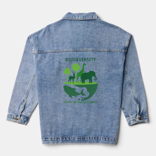 Biodiversity Harmony Grey Denim Jacket (Achterkant)