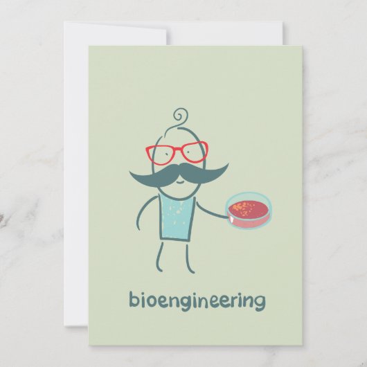 Bioengineering Scientist Invitation Kaart (Voorkant)