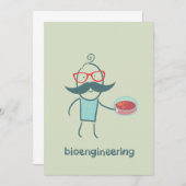 Bioengineering Scientist Invitation Kaart (Voorkant / Achterkant)