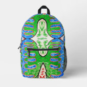 "BioForms" Abstract Pattern Backpack Bedrukte Rugzak (Voorkant)