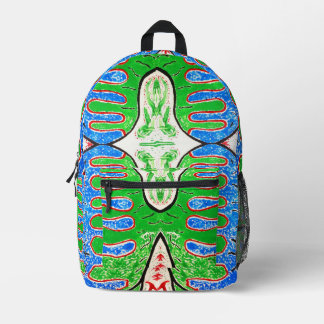  "BioForms" Abstract Pattern Backpack Bedrukte Rugzak