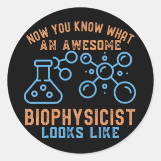 Biofysica Major8, Verjaardag biofysicus Ronde Sticker
