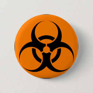 Biogevaar 05 ronde button 5,7 cm