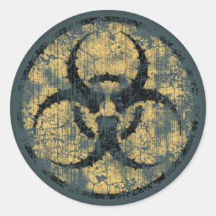 Biogevaar — Cirkel — dist Ronde Sticker