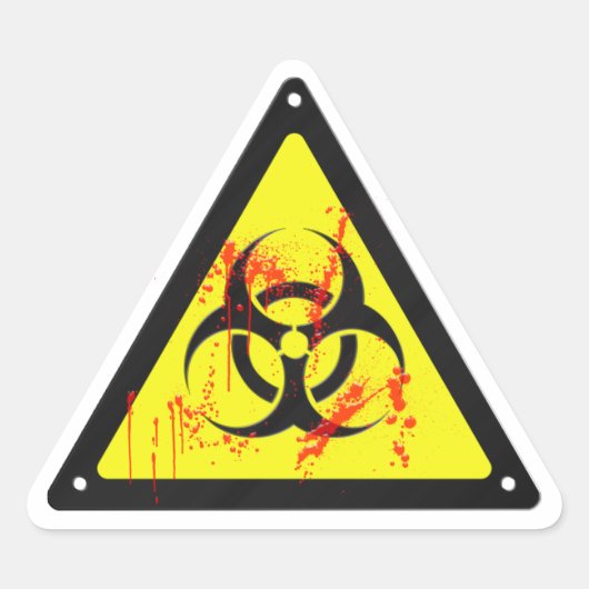 Biogevaar Driehoek Sticker (Voorkant)