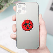Biogevaar Giftig Symbool Sticker (Telefoon)