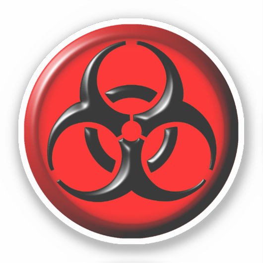 Biogevaar Giftig Symbool Sticker (Voorkant)