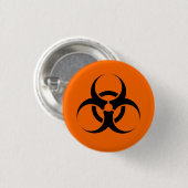 Biogevaar Ronde Button 3,2 Cm (Voorkant /achterkant)