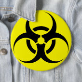 Biogevaar Ronde Button 6,0 Cm (In situ)