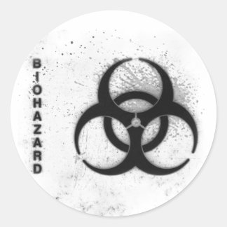 biogevaar ronde sticker