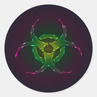 Biogevaar Ronde Sticker