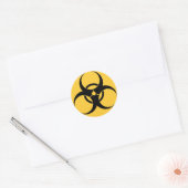 Biogevaar Ronde Sticker (Envelop)