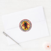 Biogevaarlijk afval van Zombie Ronde Sticker (Envelop)