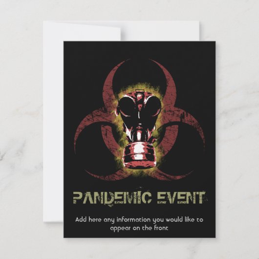 Biogevaarlijk gasmasker kaart (Voorkant)