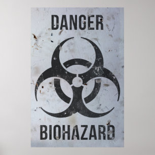Biogevaarsebord Poster