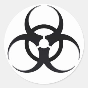 Biogevaarsteken Ronde Sticker