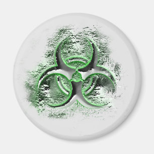 Biogevaarsymbool gloeiend quickSilver magnet Magneet