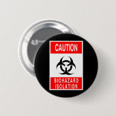 Biogevaarsymbool Ronde Button 5,7 Cm (Voorkant /achterkant)