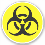 Biogevaarsymbool Sticker (Voorkant)