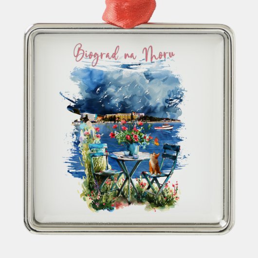 Biograd na moru 3 metalen ornament (Voorkant)