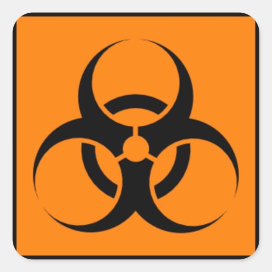 Biohazard 05 vierkante sticker (Voorkant)
