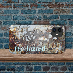 BioHazard Apocalyptic Rusted Grunge iPhone 11 Hoesje