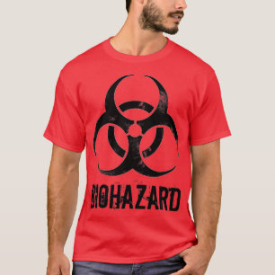 Biohazard Black Distress Biology Science Teacher T-shirt