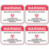 Biohazard Cafeïnehoudende Stickers (rond) (Voorkant)
