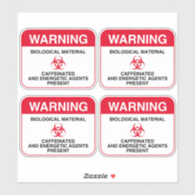 Biohazard Cafeïnehoudende Stickers (rond)