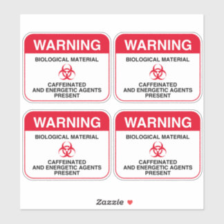 Biohazard Cafeïnehoudende Stickers (rond)