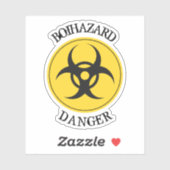 Biohazard Danger Sign Sticker (Vel)