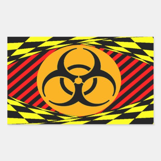 Biohazard Design by Kenneth Yoncich Rechthoekige Sticker (Voorkant)