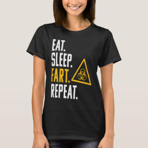 Biohazard Eat Sleep Fart Herhaal Toxic T-shirt