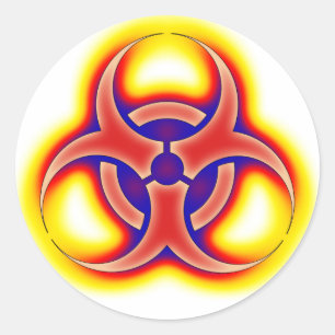 Biohazard Glow Ronde Sticker