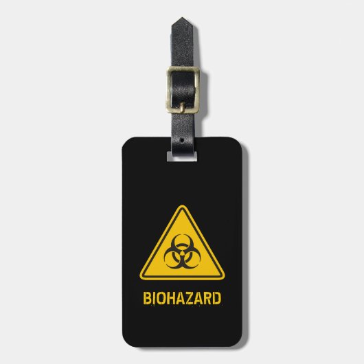 Biohazard pictogram bagagelabel (Voorkant verticaal)
