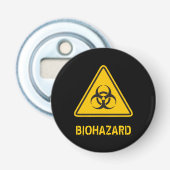 Biohazard pictogram button flesopener (Voorkant)