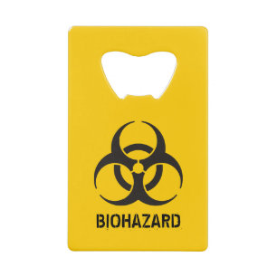 Biohazard pictogram kredietkaart flessenopener
