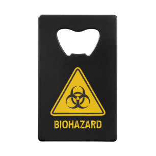 Biohazard pictogram kredietkaart flessenopener