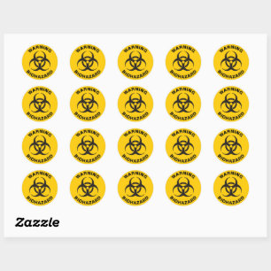 Biohazard pictogram ronde sticker
