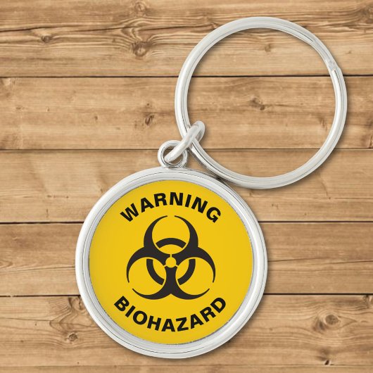 Biohazard pictogram sleutelhanger