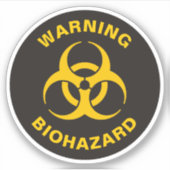 Biohazard pictogram sticker (Voorkant)