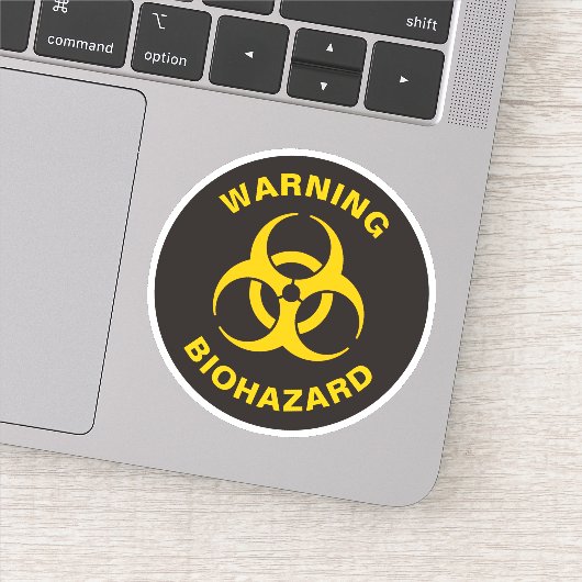 Biohazard pictogram sticker (Detail)