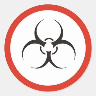 BioHazard Ronde Sticker