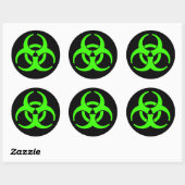 Biohazard Ronde Stickers (Vel)