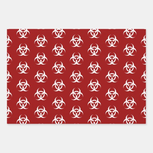 Biohazard rood en wit inpakpapier vel (Voorkant)