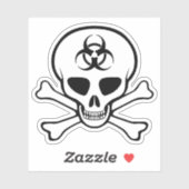 Biohazard schedel Sticker (Vel)